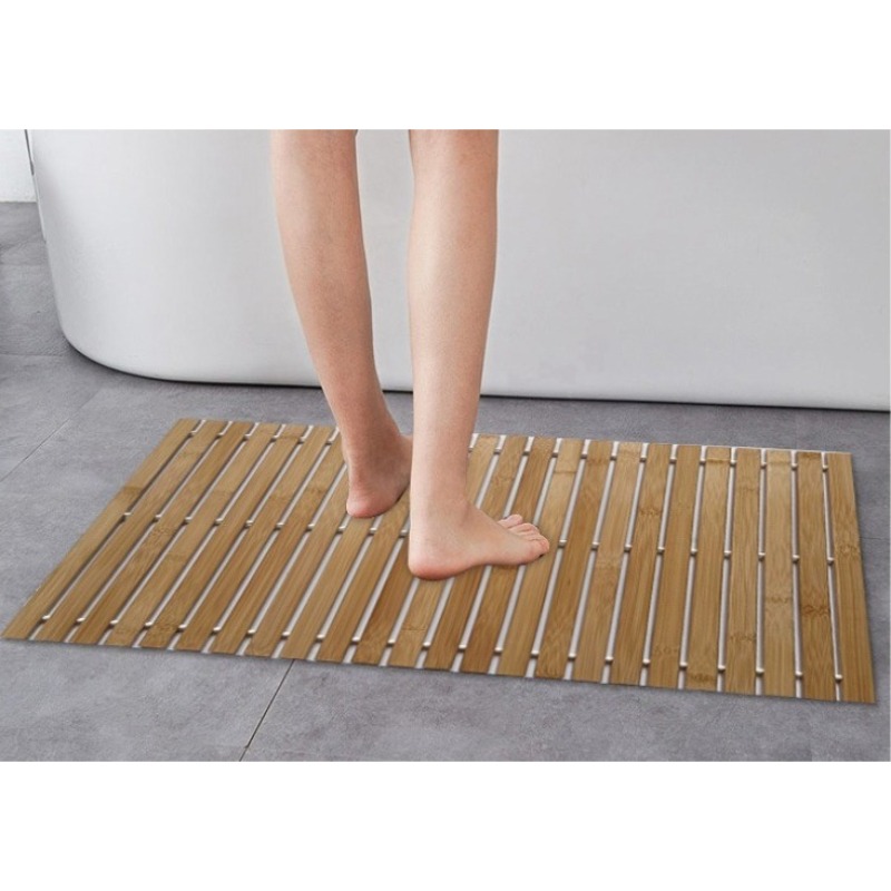 Tapete de Banho Grande de Bamb - Bamboo Bath Mat avaliação e preço