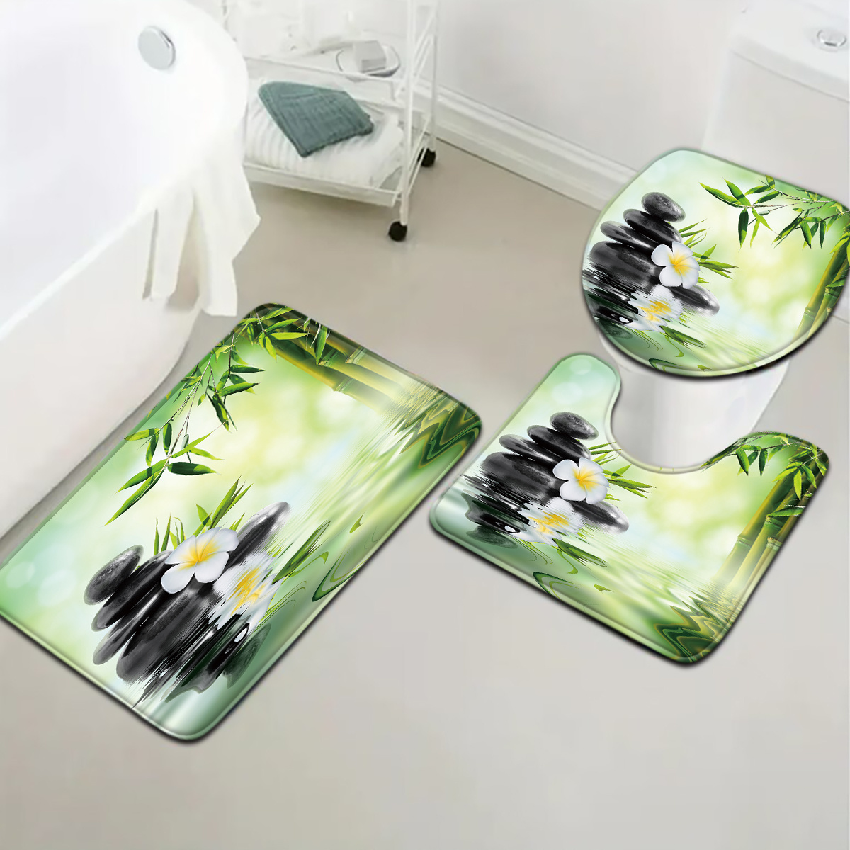 Conjunto de assento de vaso sa - Bamboo Bath Mat avaliação e preço