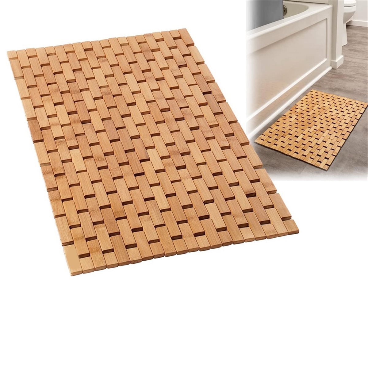 Tapete de Banho de Bambu NOCM  - Bamboo Bath Mat avaliação e preço