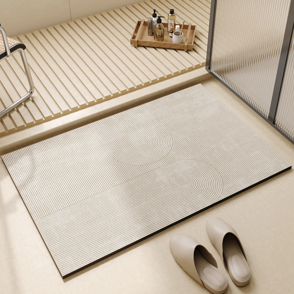 Tapete de Banho Geométrico em  - Bamboo Bath Mat avaliação e preço