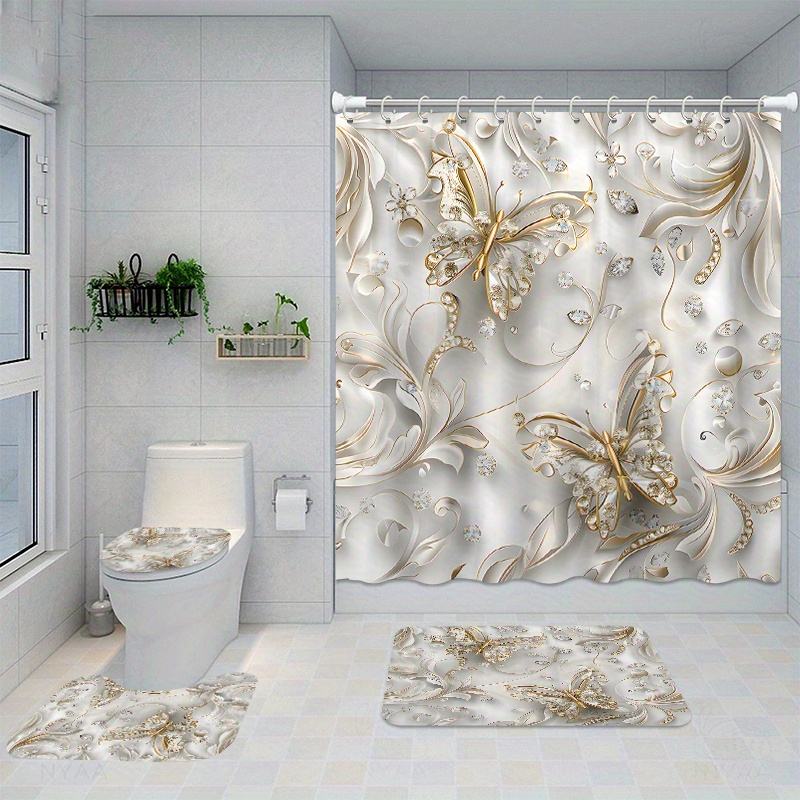 Conjunto de cortina de chuveir - Bamboo Bath Mat avaliação e preço