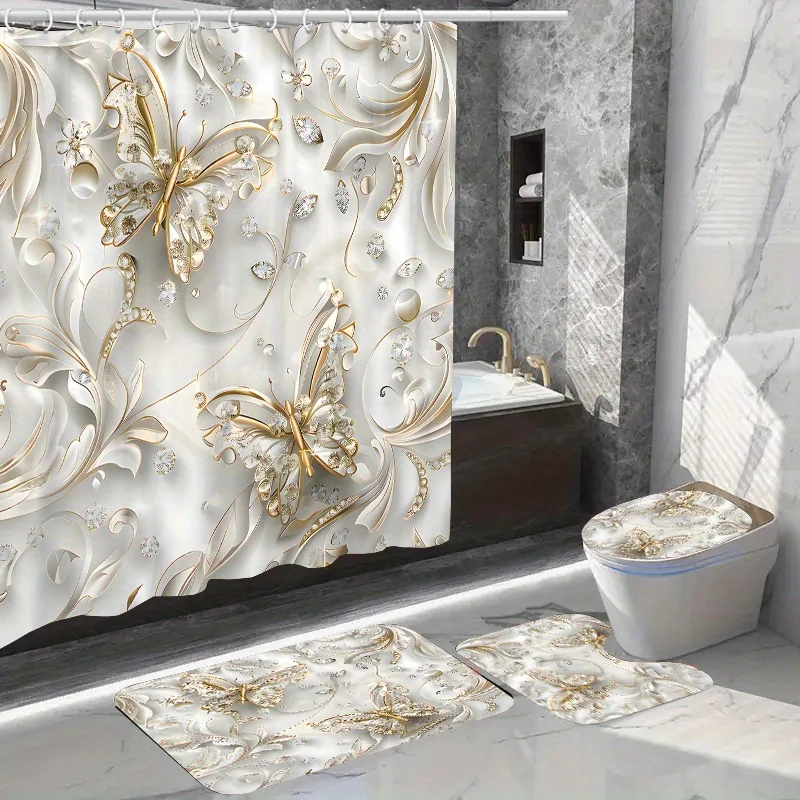 Conjunto de cortina de chuveir - Bamboo Bath Mat avaliação e preço