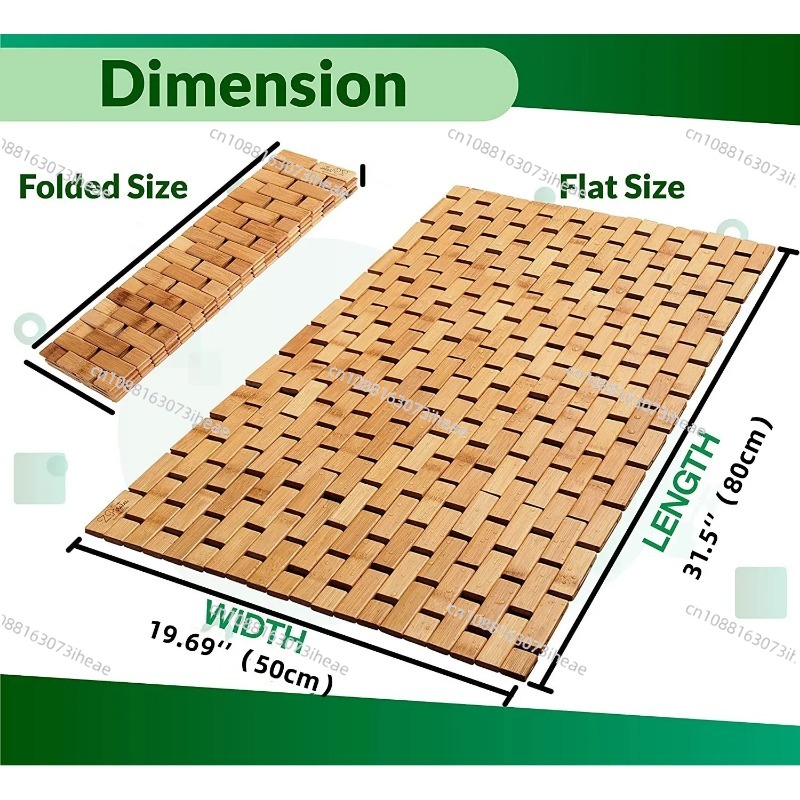 Tapete de banho de bambu para  - Bamboo Bath Mat avaliação e preço
