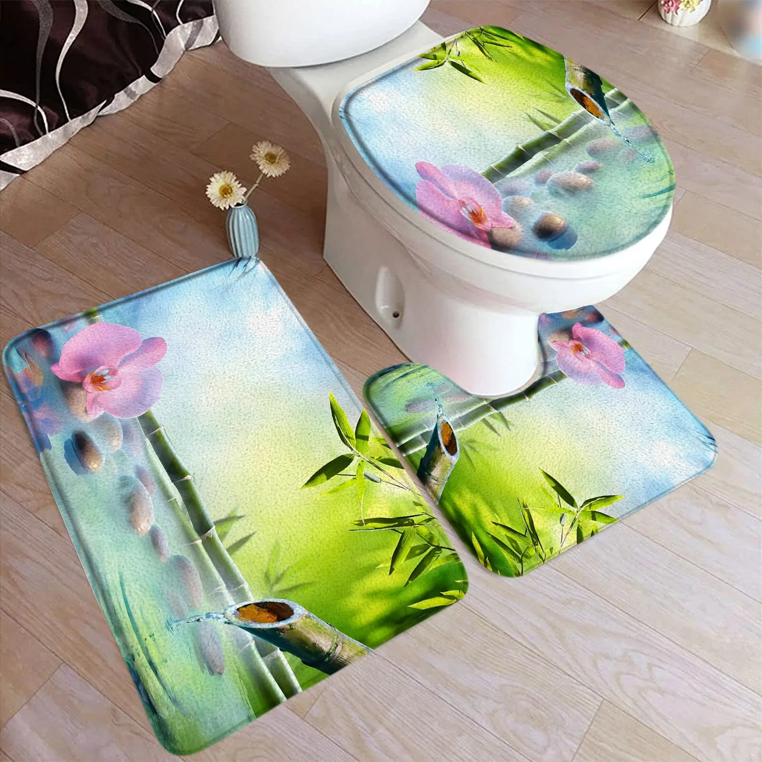 Conjunto de Tapetes de Banho Z - Bamboo Bath Mat avaliação e preço
