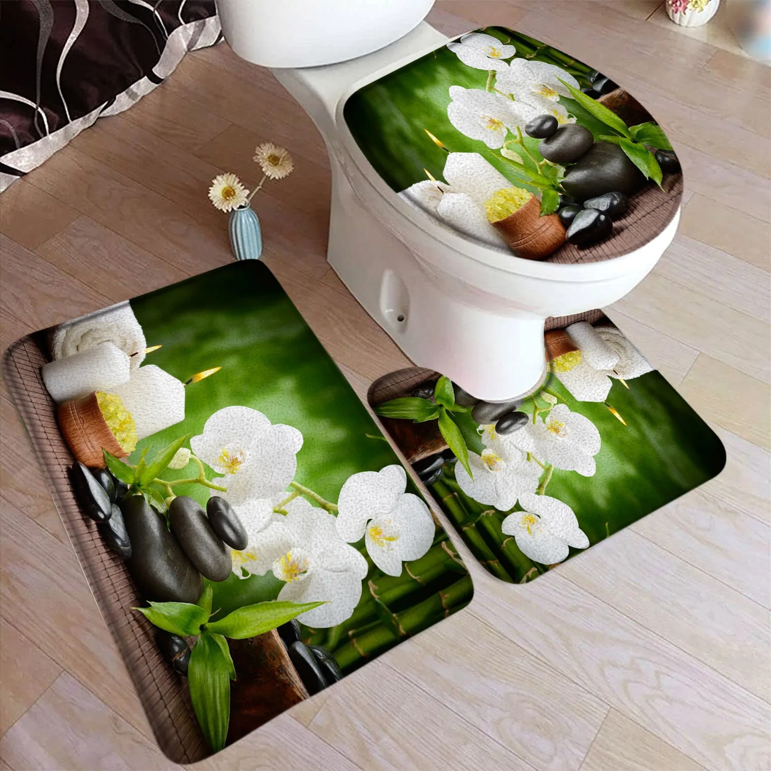 Conjunto de Tapetes de Banho Z - Bamboo Bath Mat avaliação e preço